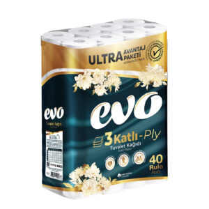 120x Toilet Rolls Soft Tissue 3 Ply Evo Luxury Quilted Absorbent Bulk Savings